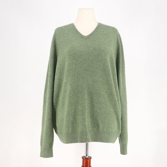 NWT ISAAC MIZRAHI 100% 2-Ply Cashmere Women's Sweater Green Size XL - Picture 1 of 6